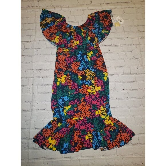 Nwt Lularoe Cici Dress Tropical Multi-Color Size XXS - Picture 1 of 2